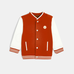 سويت شيرت تيدي مضلع بلونين برتقالي على شكل ثعلب للرضع